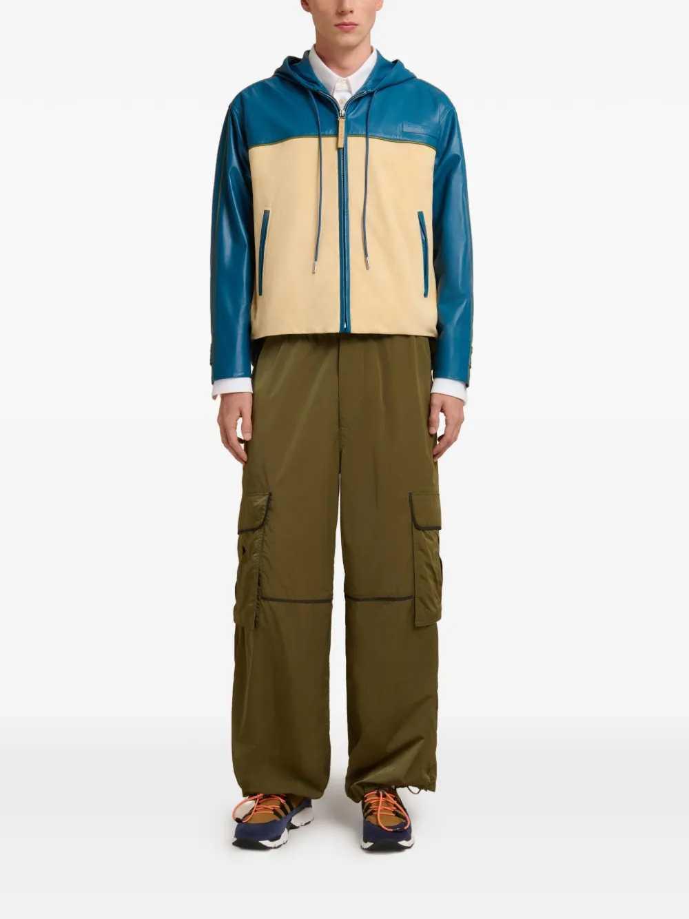 Marni Men Marni Men Hooded Leather Jacket MARNI