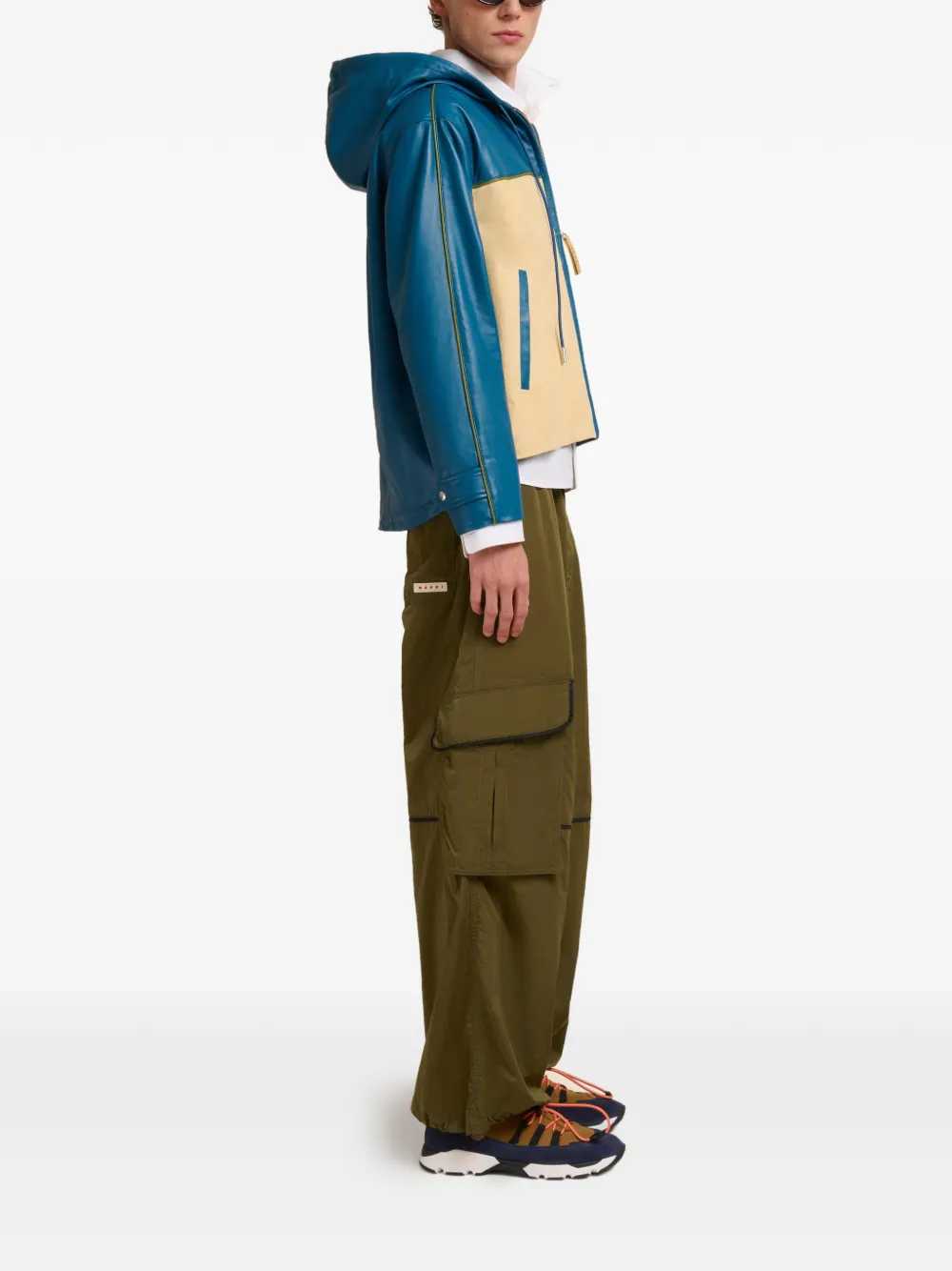 Marni Men Hooded Leather Jacket MARNI