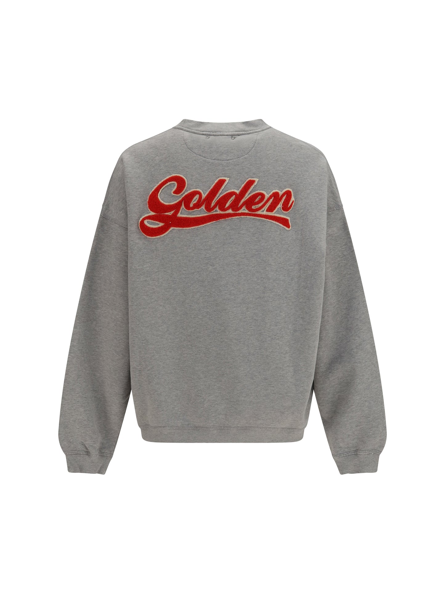 Golden Goose Men Oversized Crewneck Sweater With Lettering On The Back GOLDEN GOOSE