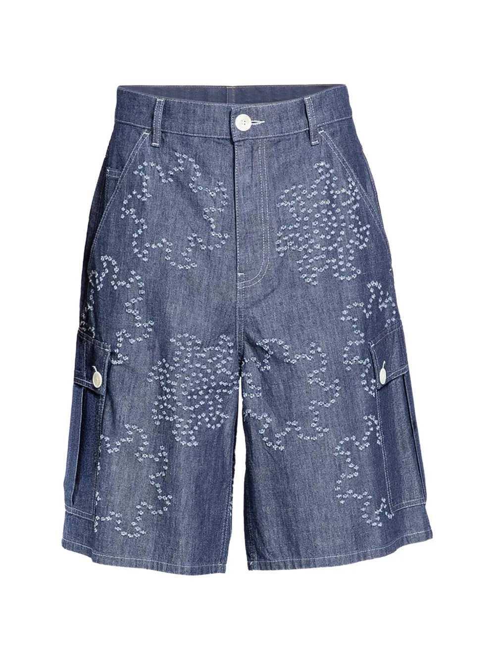 Marni Men Embroidered Denim Shorts MARNI