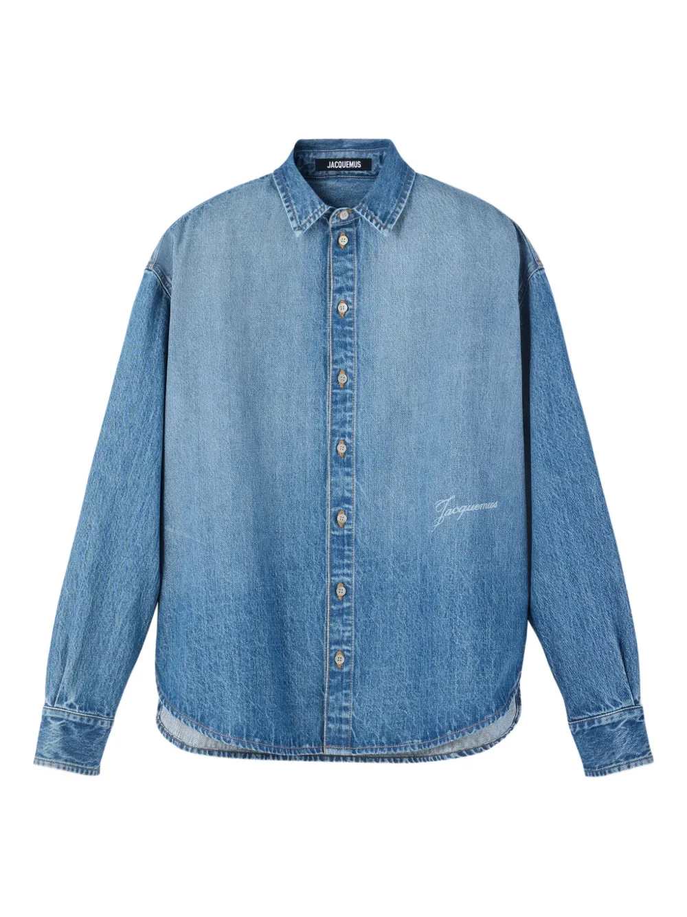 Jacquemus Men Button-Down Denim Shirt JACQUEMUS