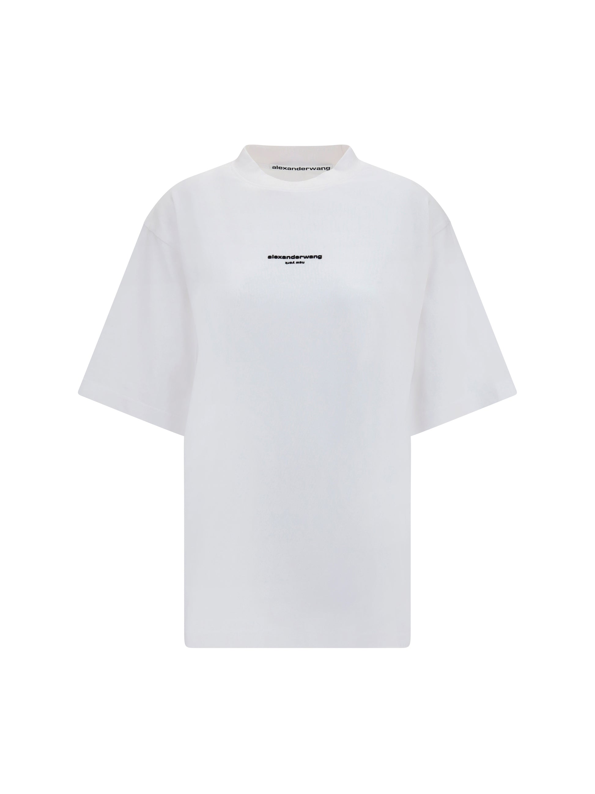 Alexander Wang Women Short-Sleeve T-Shirt With Central Logo Print ALEXANDER WANG