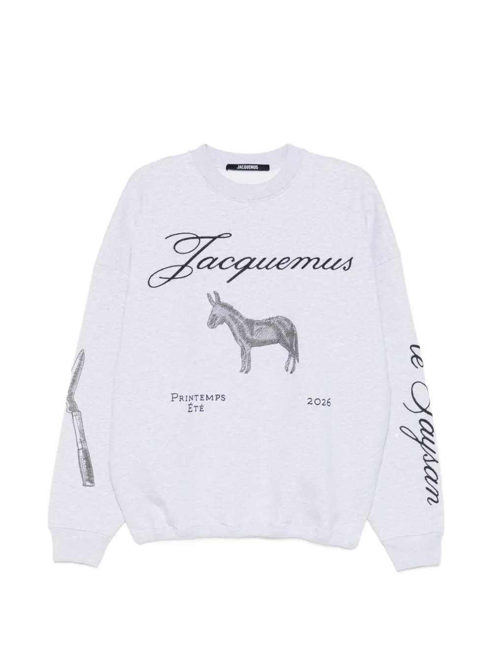Jacquemus Men Jacquard Sweatshirt With Graphic Print JACQUEMUS