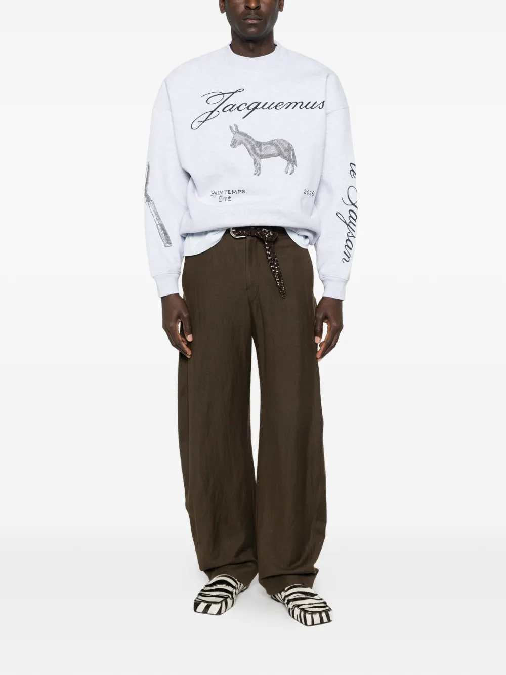 Jacquemus Men Jacquard Sweatshirt With Graphic Print JACQUEMUS