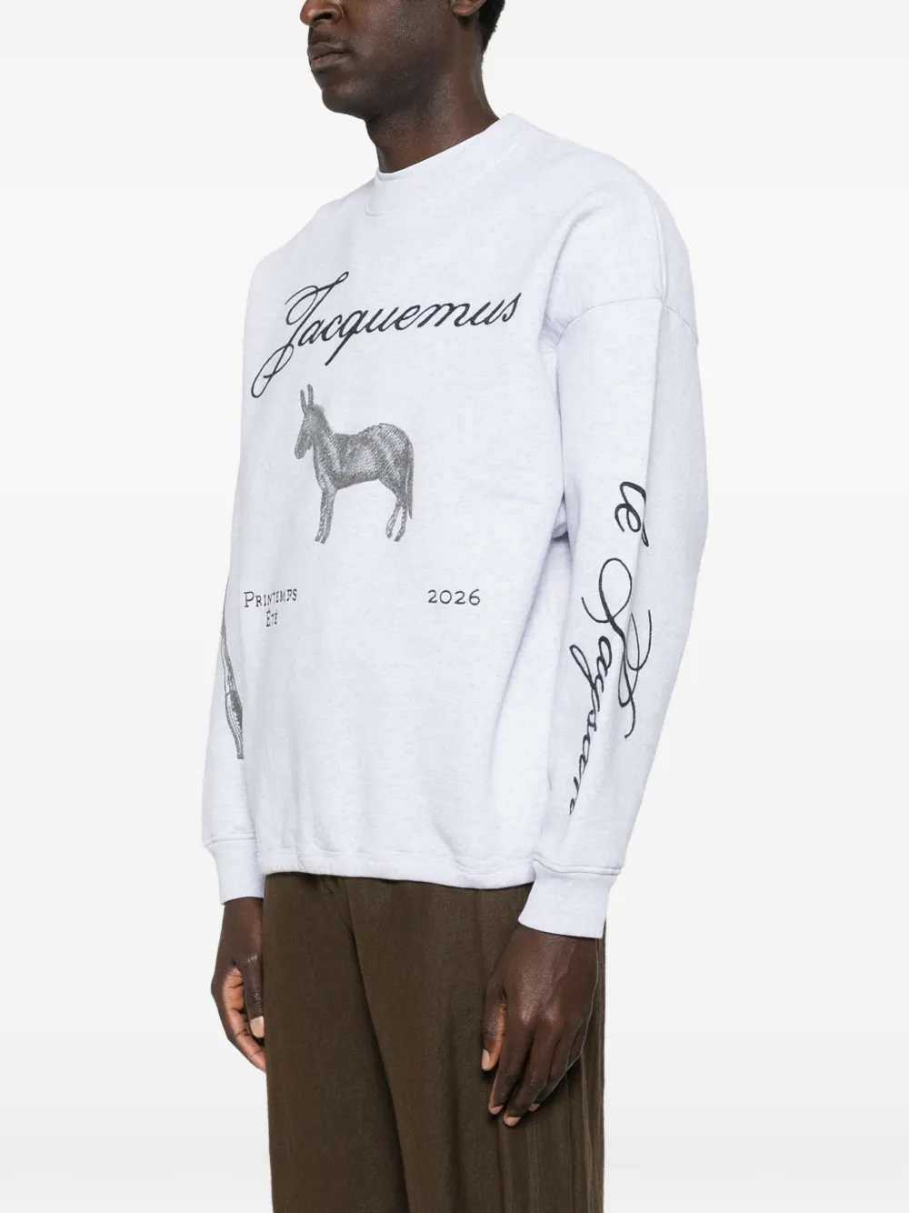 Jacquemus Men Jacquard Sweatshirt With Graphic Print JACQUEMUS