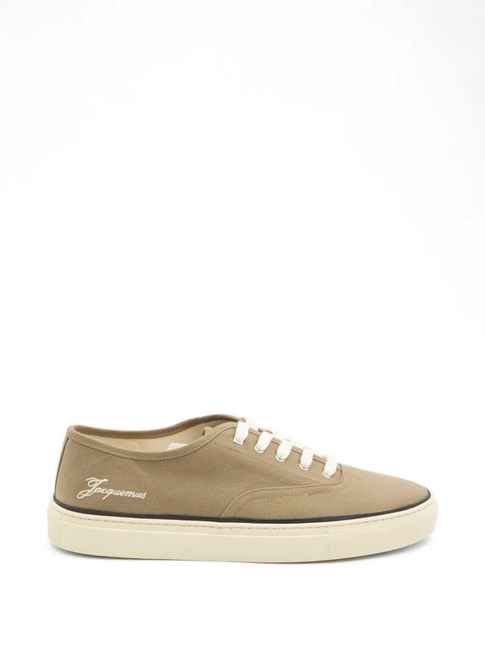 Jacquemus Men Lace-Up Sneakers With Embroidered Logo JACQUEMUS