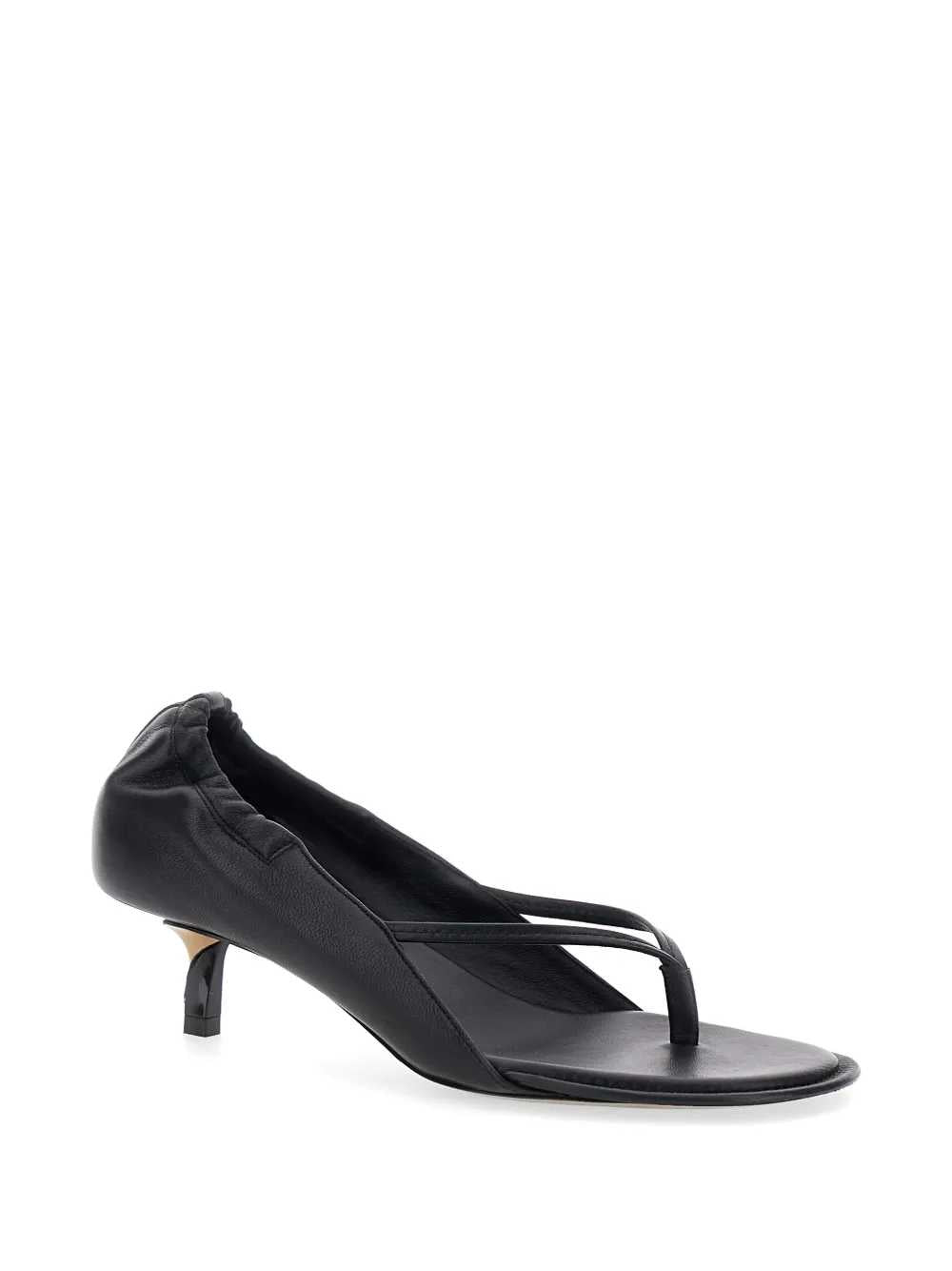Jacquemus Women Gathered Leather Sandals JACQUEMUS