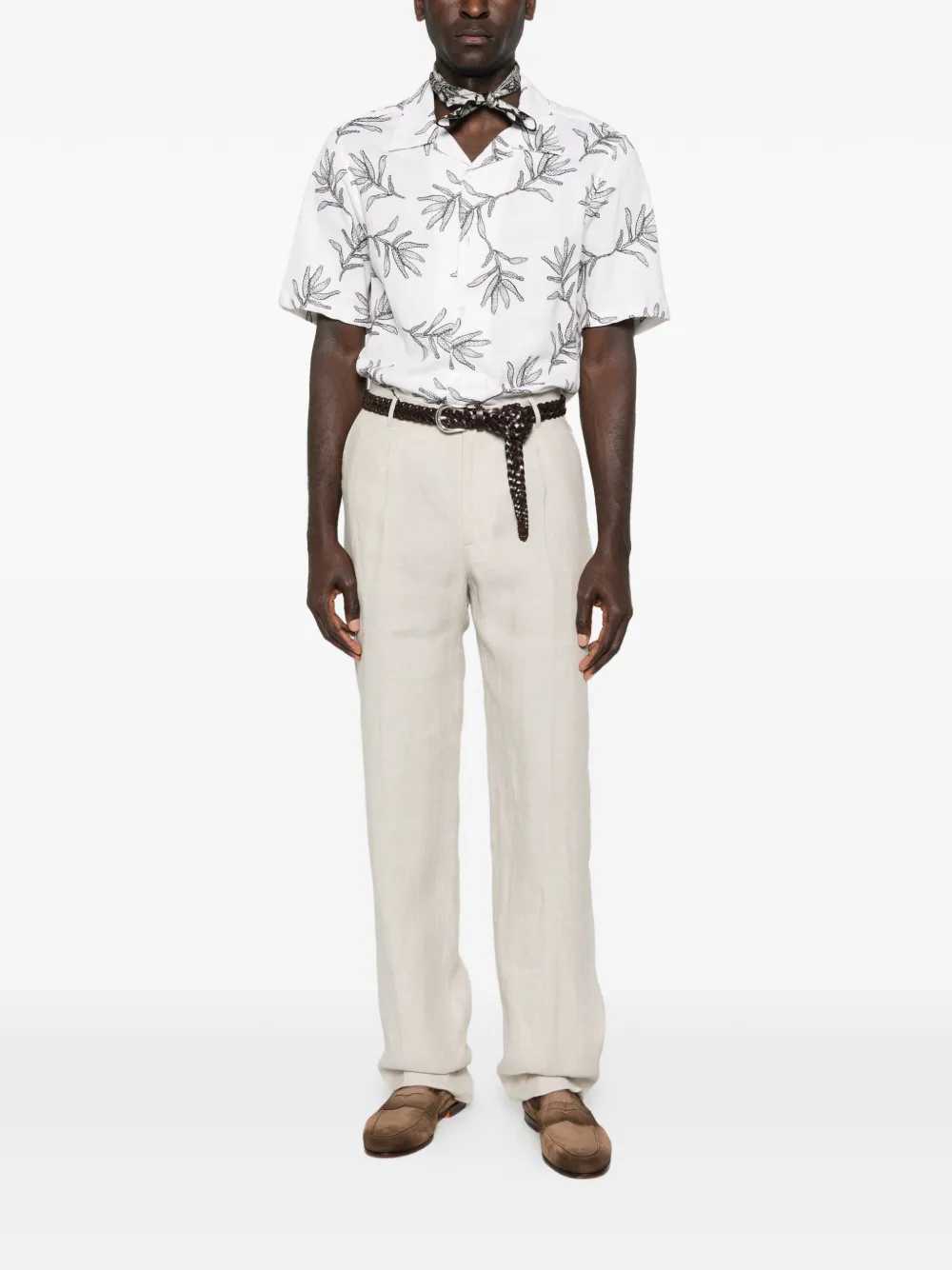 Etro Men Pleated Trousers With Belt Loops ETRO