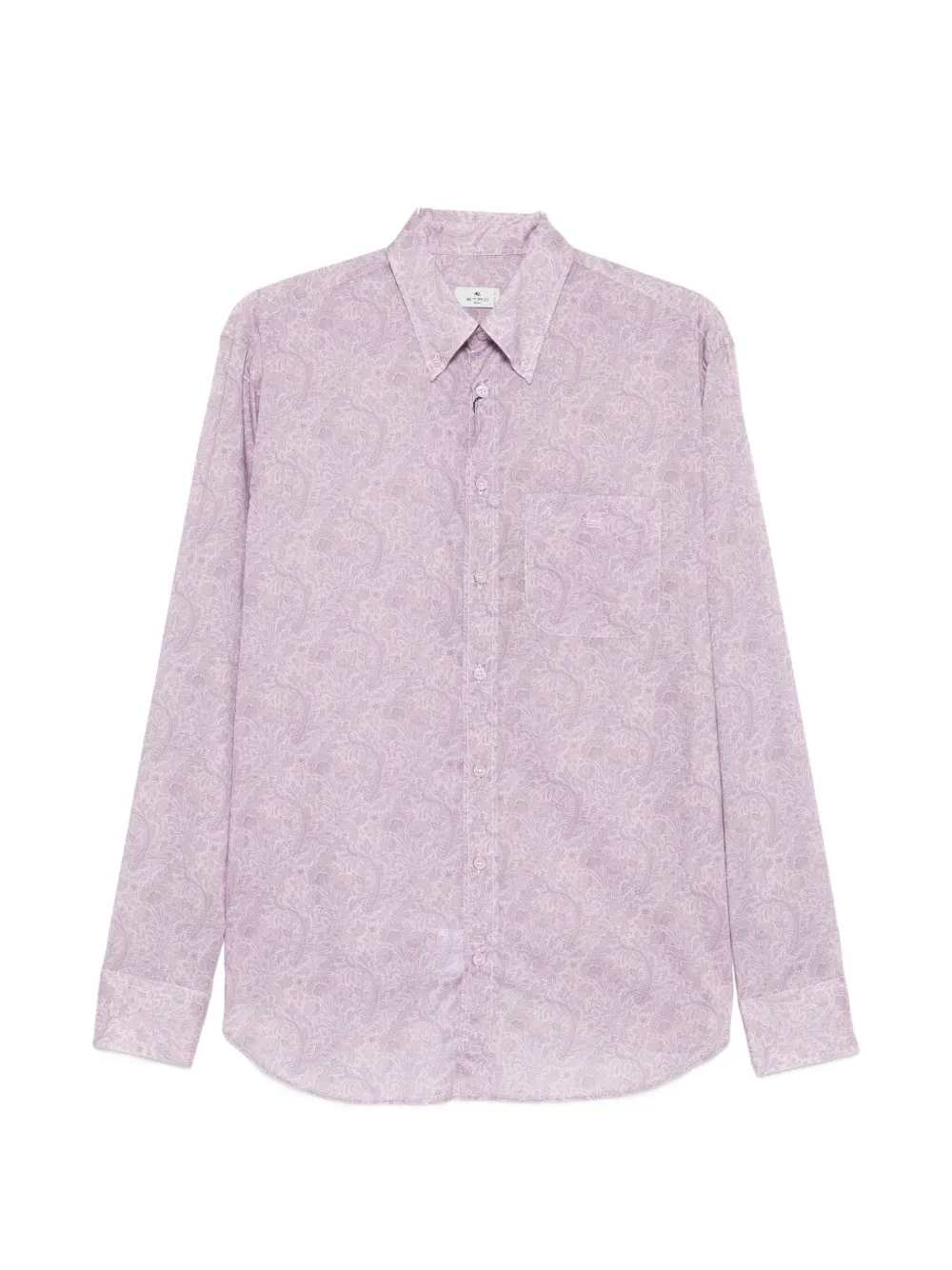 Etro Men Camicia Con Bottoni E Stampa Paisley ETRO