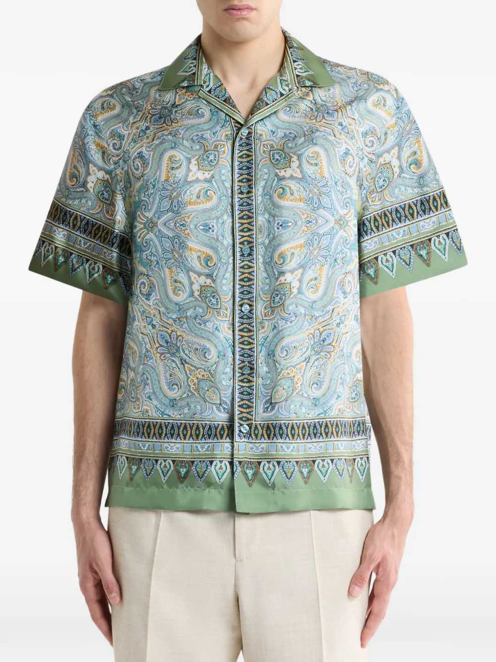 Etro Men Silk Shirt With Paisley Print ETRO