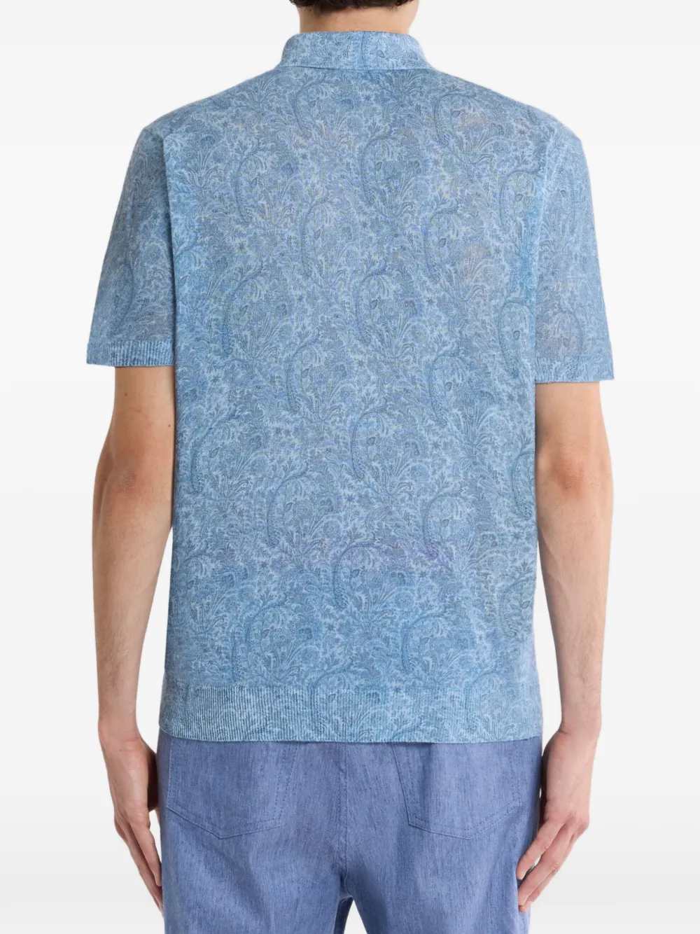 Etro Men Polo Shirt With Floral Pattern ETRO