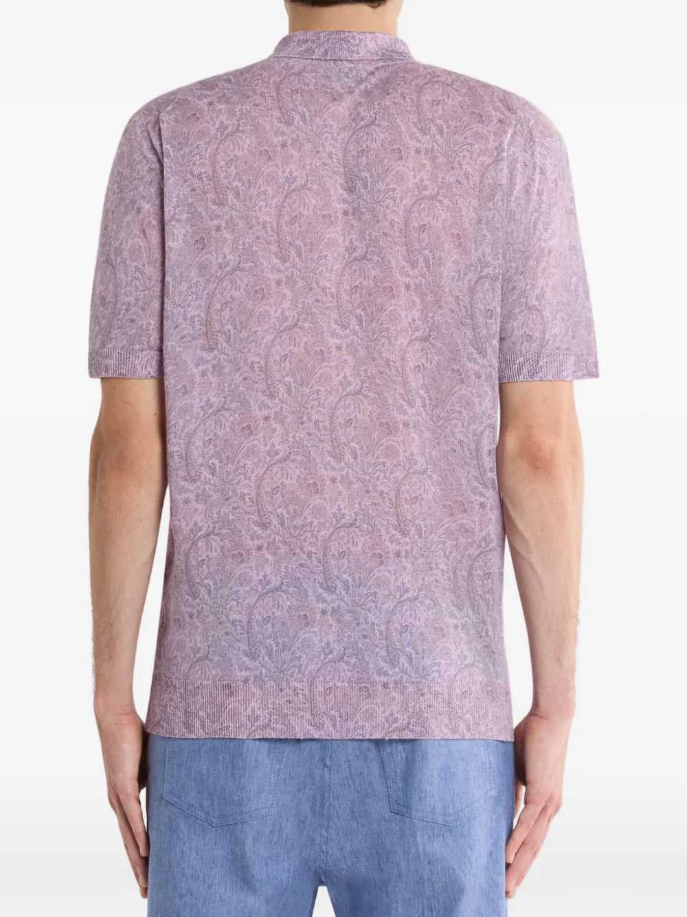 Etro Men Polo Shirt With Floral Pattern ETRO