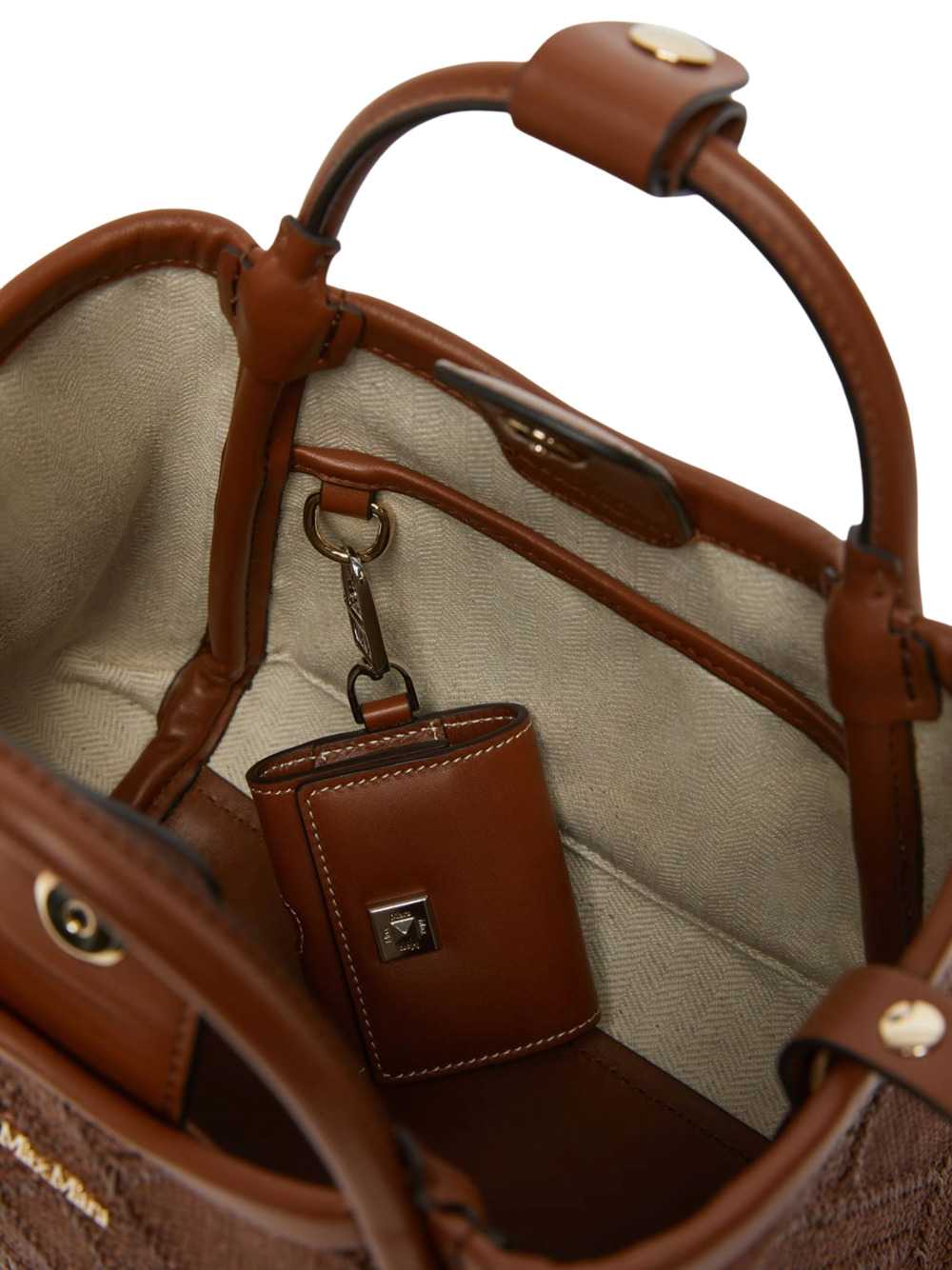 Max Mara Women Extra-Small Marine Bag In Diamond-Patterned Wicker - Amber Brown MAX MARA