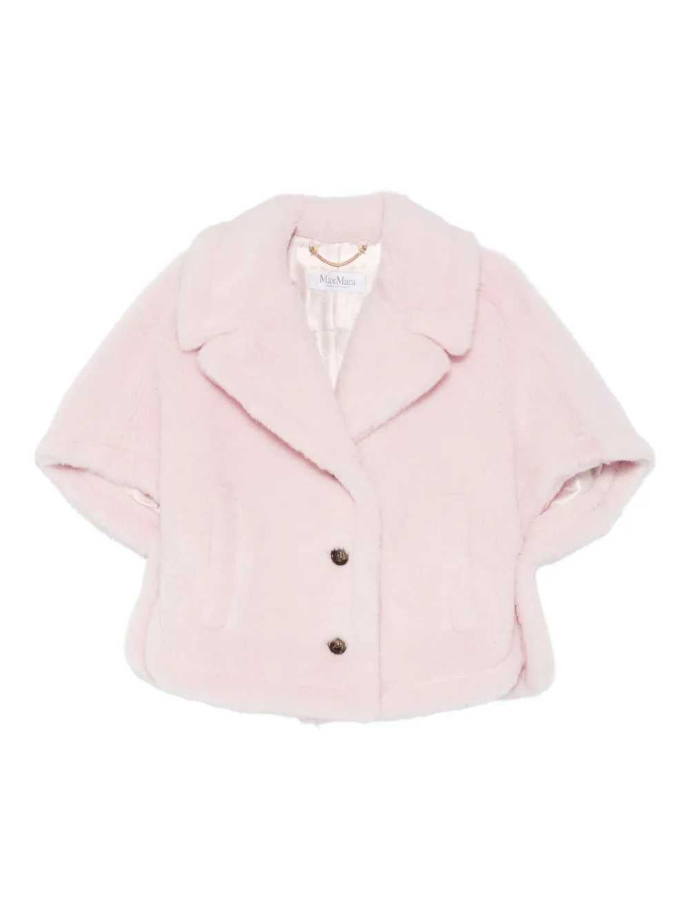 Max Mara Women Raven Teddy-Texture Buttoned Cape MAX MARA