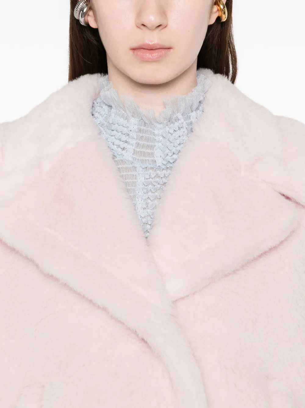 Max Mara Women Raven Teddy-Texture Buttoned Cape MAX MARA