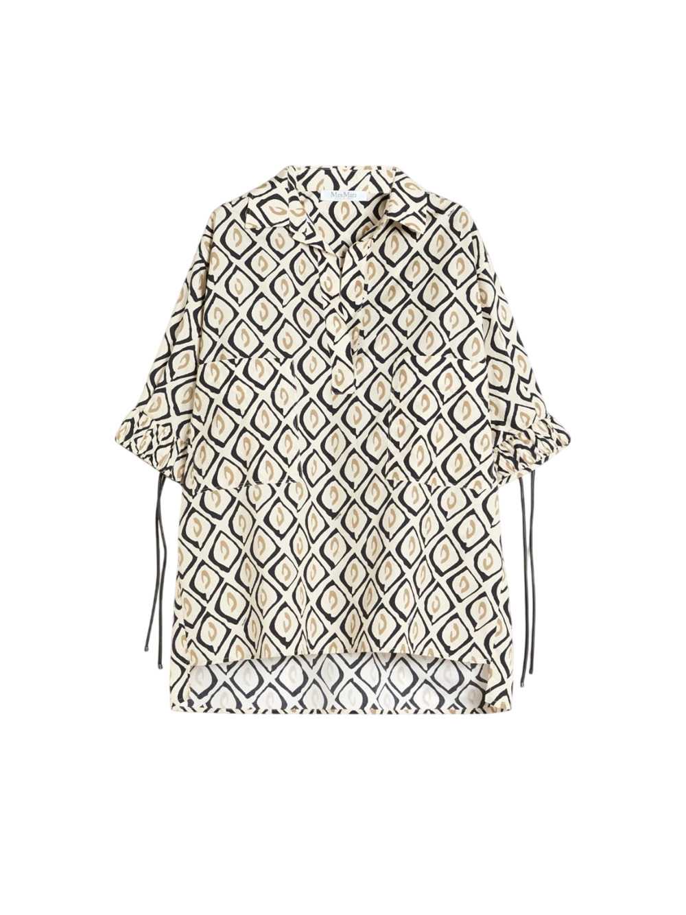 Max Mara Women Oversized Printed Poplin Shirt - Beige MAX MARA