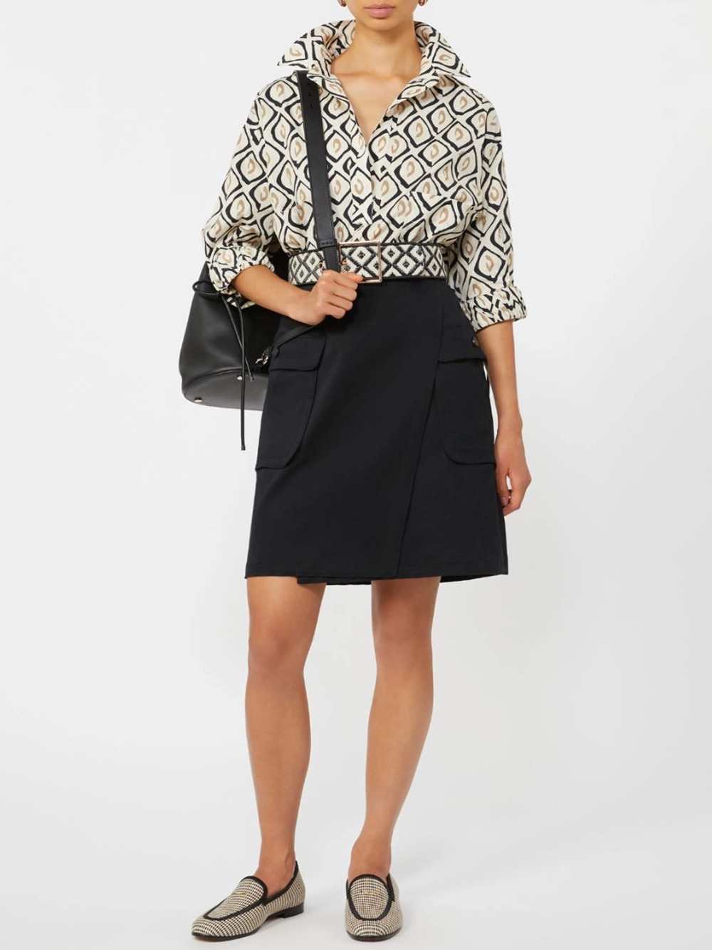 Max Mara Women Oversized Printed Poplin Shirt - Beige MAX MARA