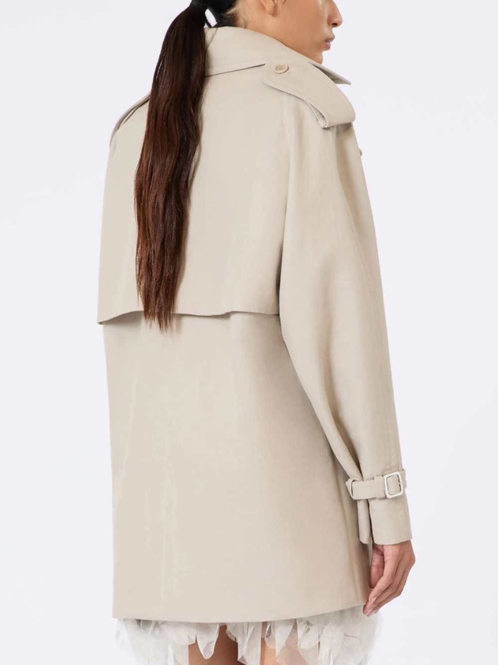 Max Mara Women Short Cotton Duster Coat - Sand MAX MARA