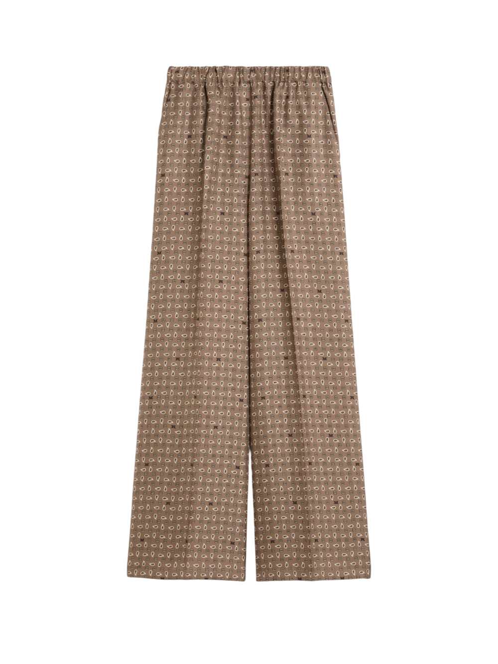 Max Mara Women Printed Silk Pants - Mud MAX MARA