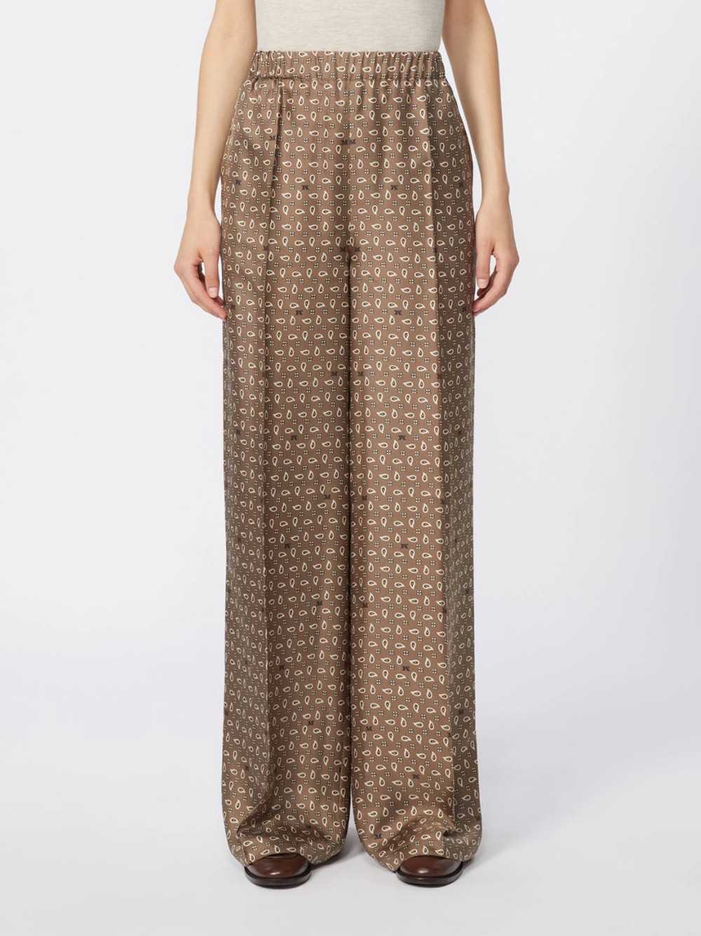 Max Mara Women Printed Silk Pants - Mud MAX MARA