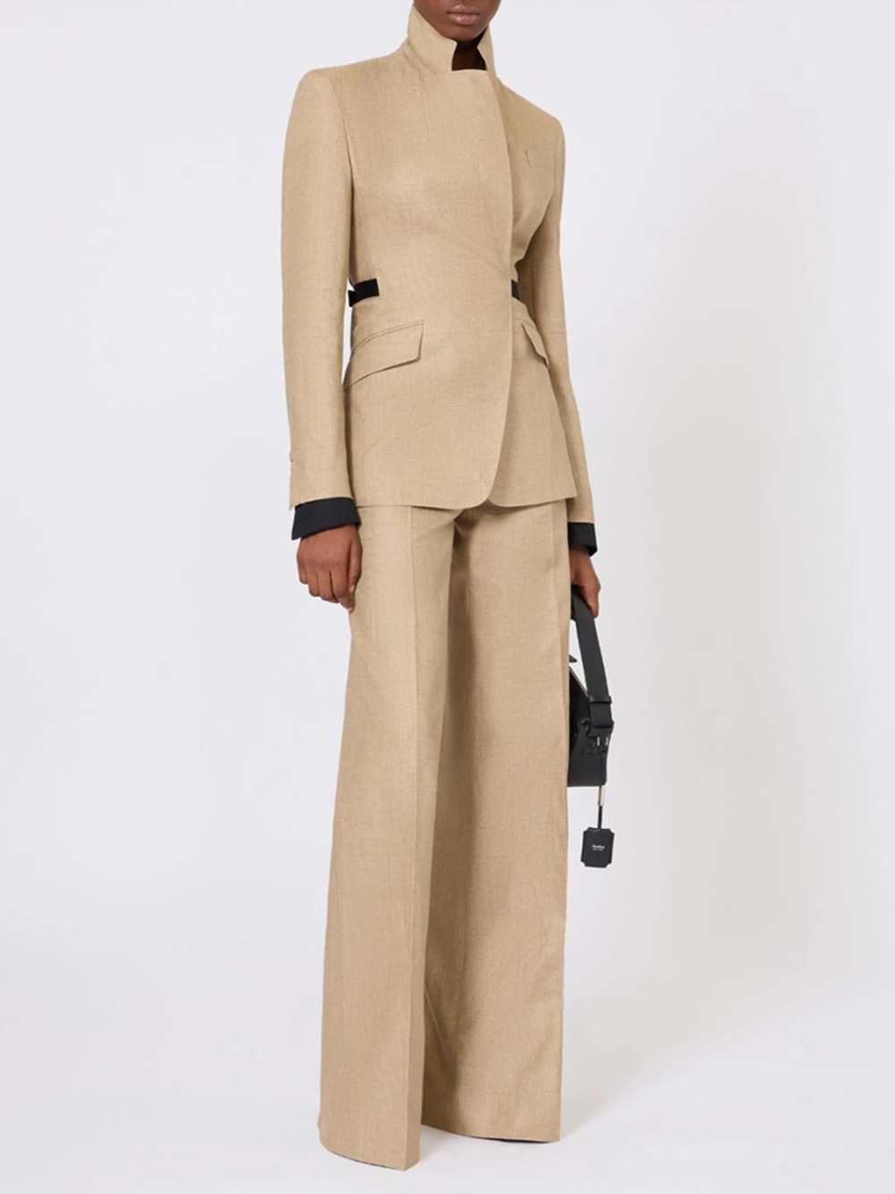 Max Mara Women Regular-Fit Linen Natté Trousers - Camel MAX MARA