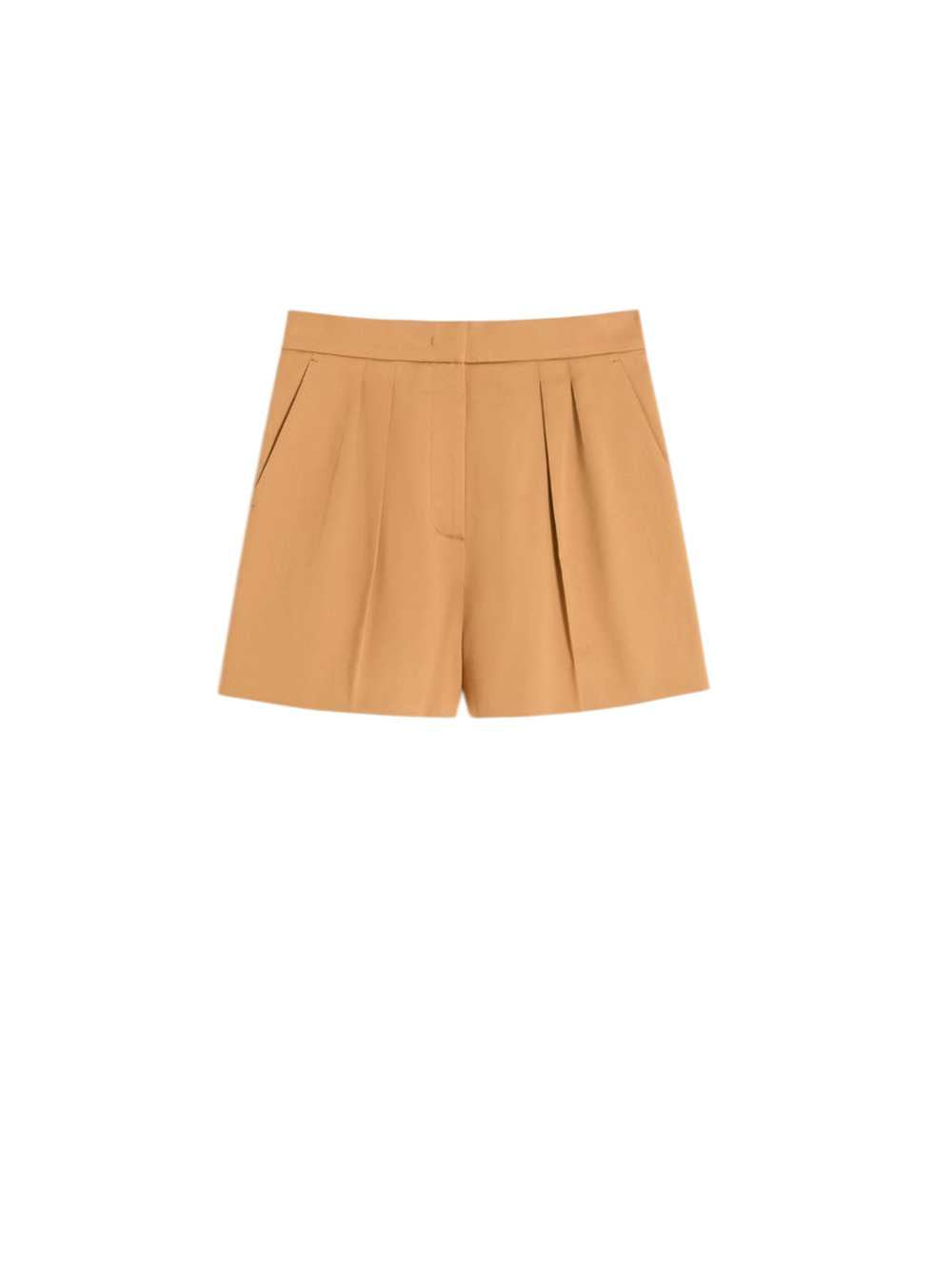 Max Mara Women Stretch Cotton Satin Shorts - Earth MAX MARA