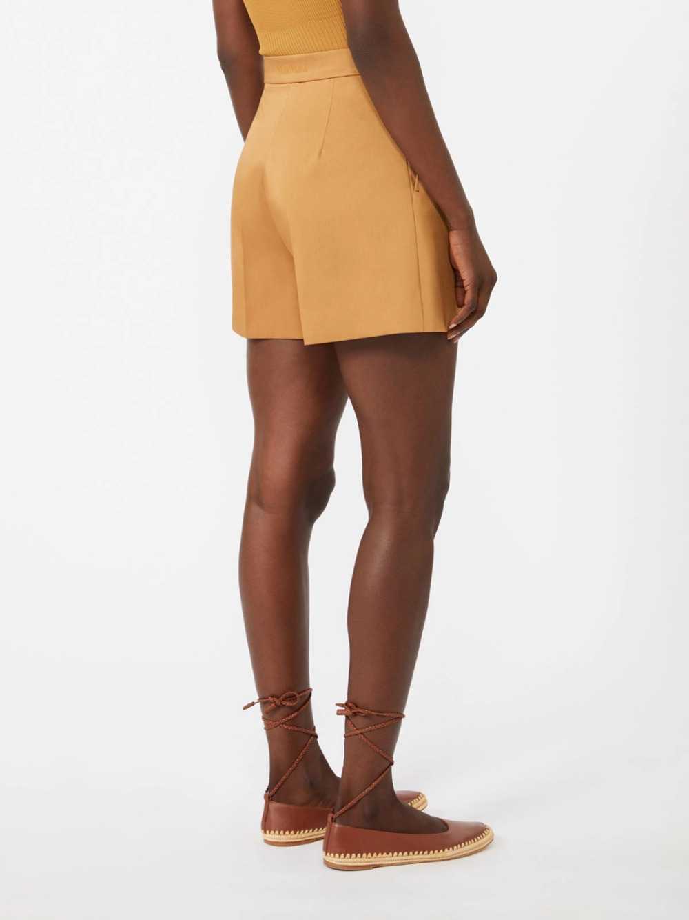 Max Mara Women Stretch Cotton Satin Shorts - Earth MAX MARA
