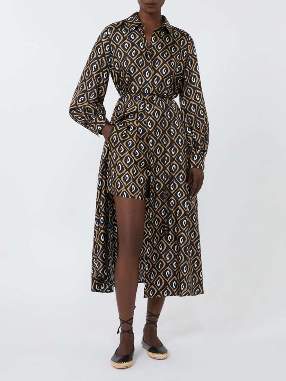 Max Mara Women Printed Silk Shorts - Black MAX MARA