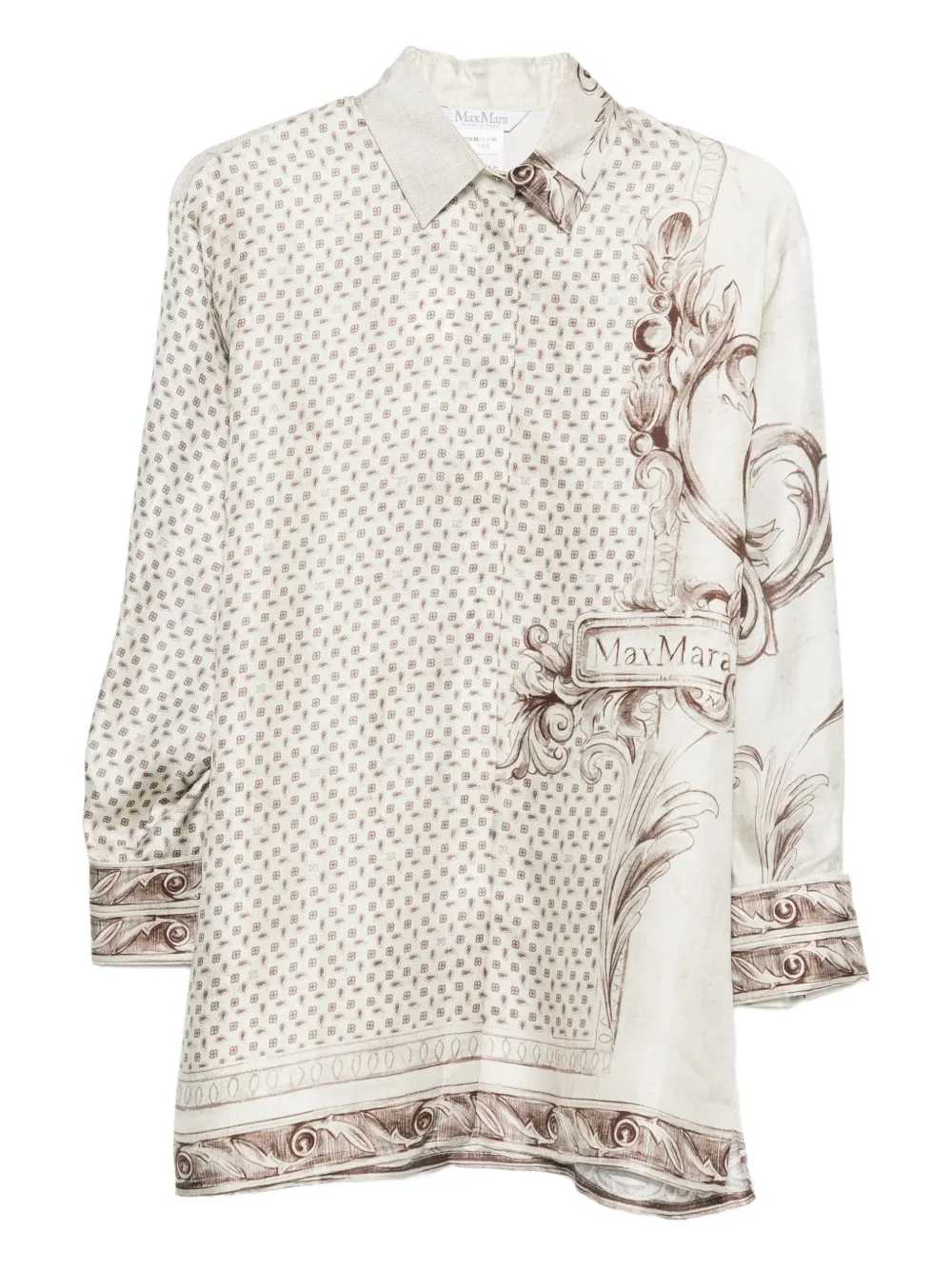 Max Mara Women Printed Silk Twill Shirt MAX MARA