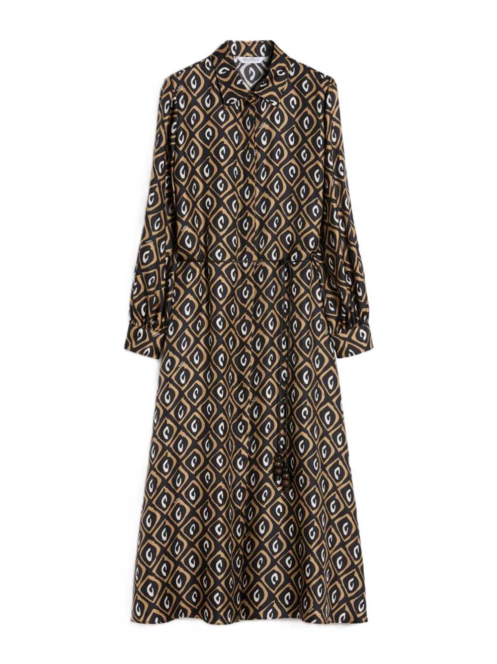 Max Mara Women Printed Silk Twill Shirt Dress - Black MAX MARA