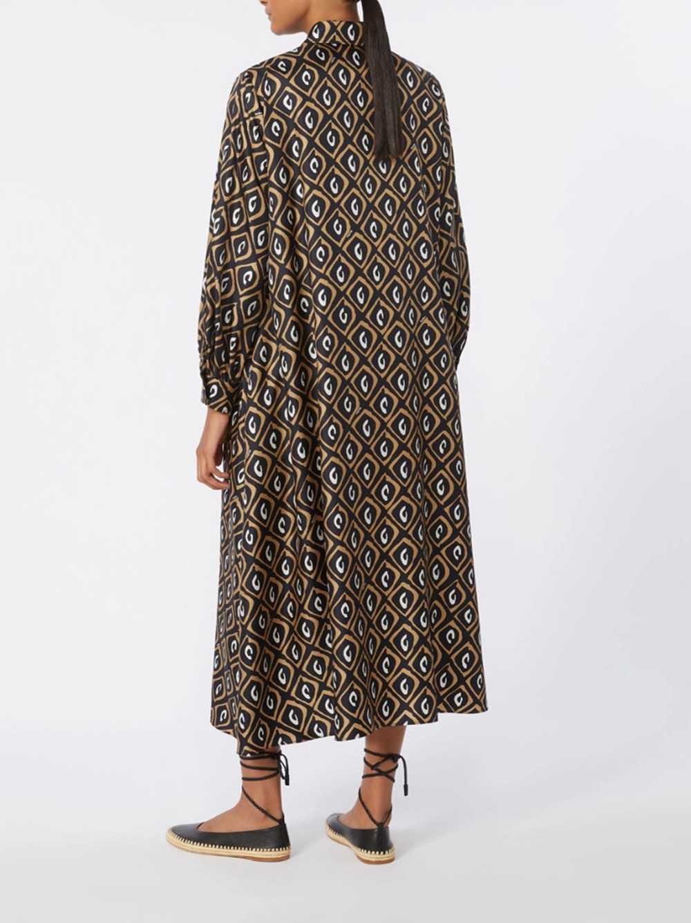 Max Mara Women Printed Silk Twill Shirt Dress - Black MAX MARA