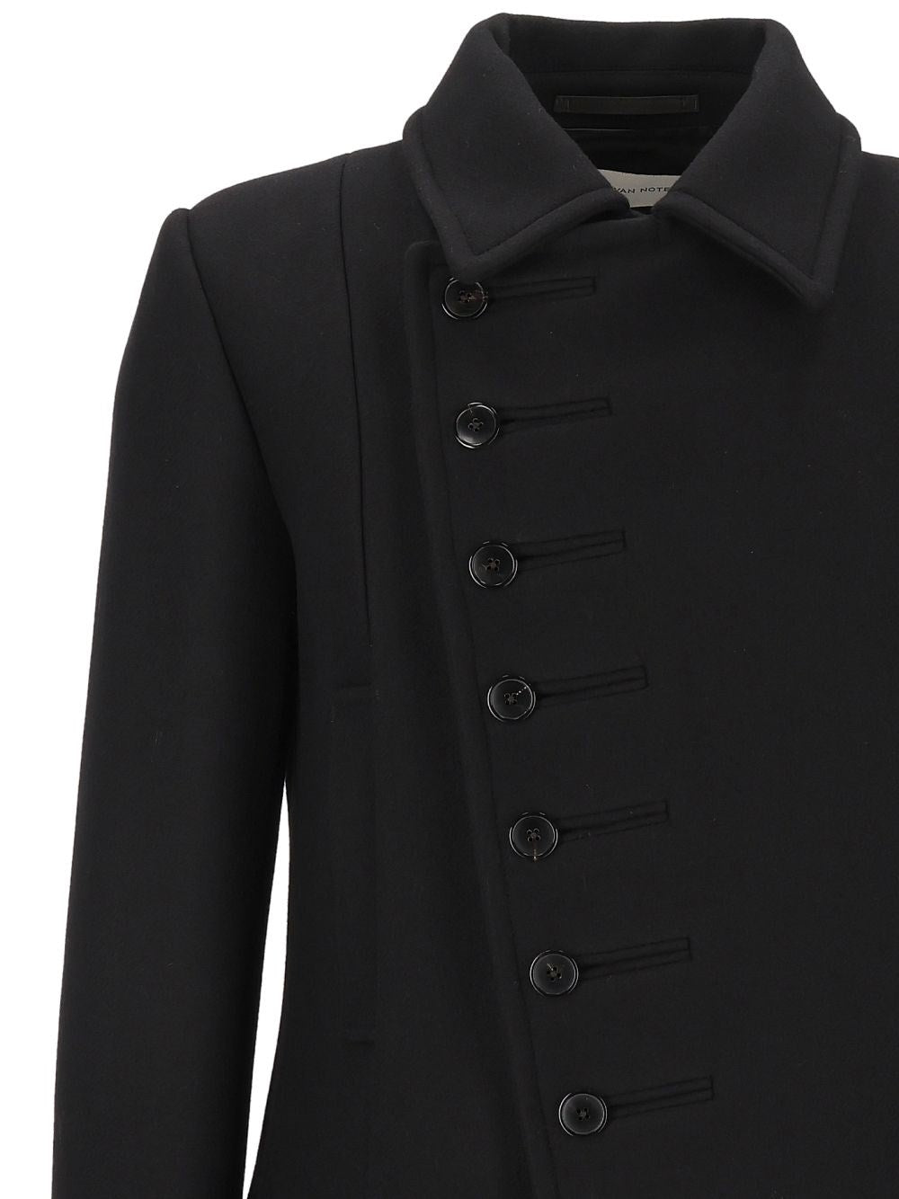 Dries Van Noten Men Long Coat With Asymmetric Buttons DRIES VAN NOTEN