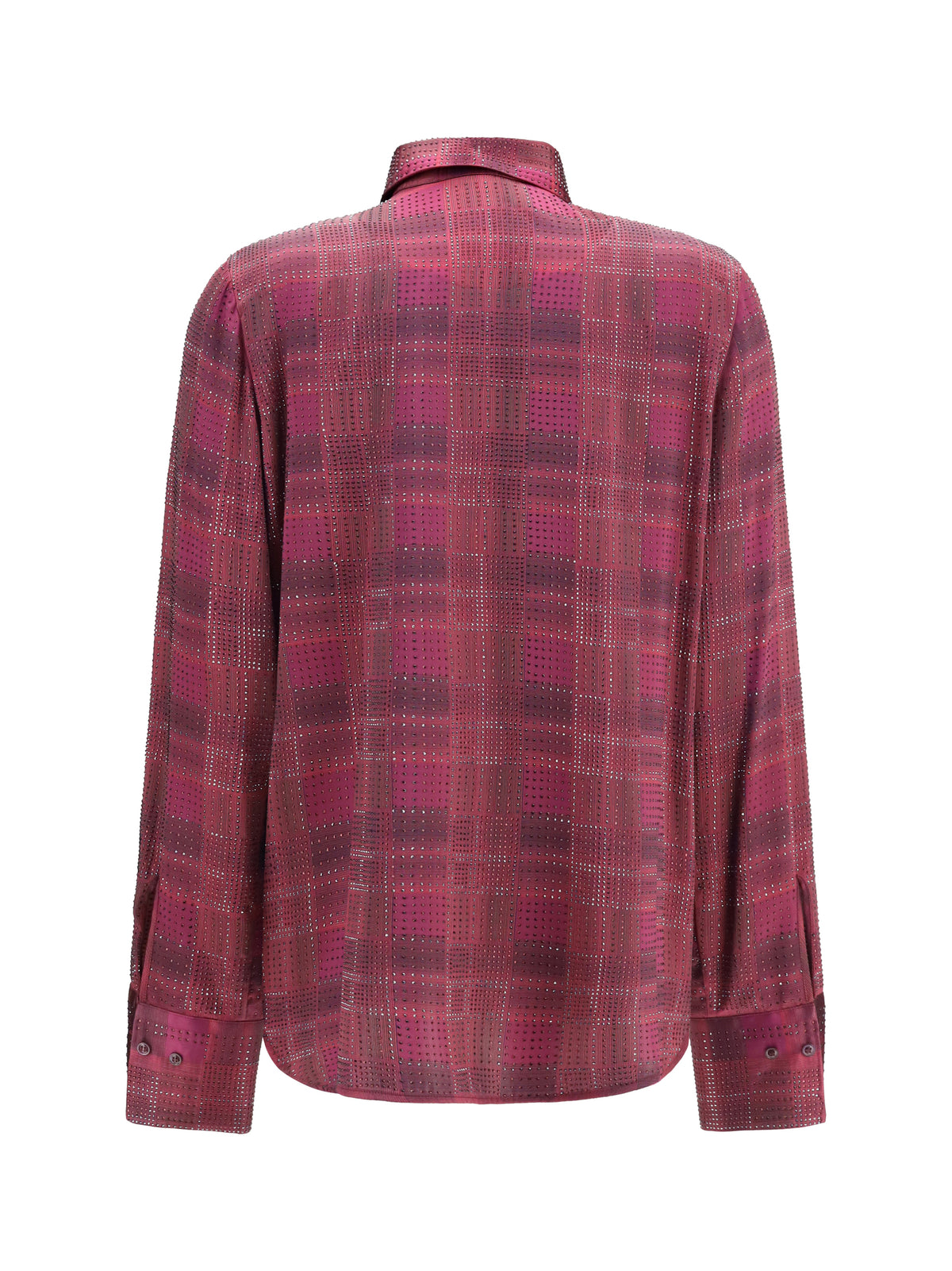 Ermanno Scervino Women Crystal Check Satin Shirt ERMANO SCERVINO