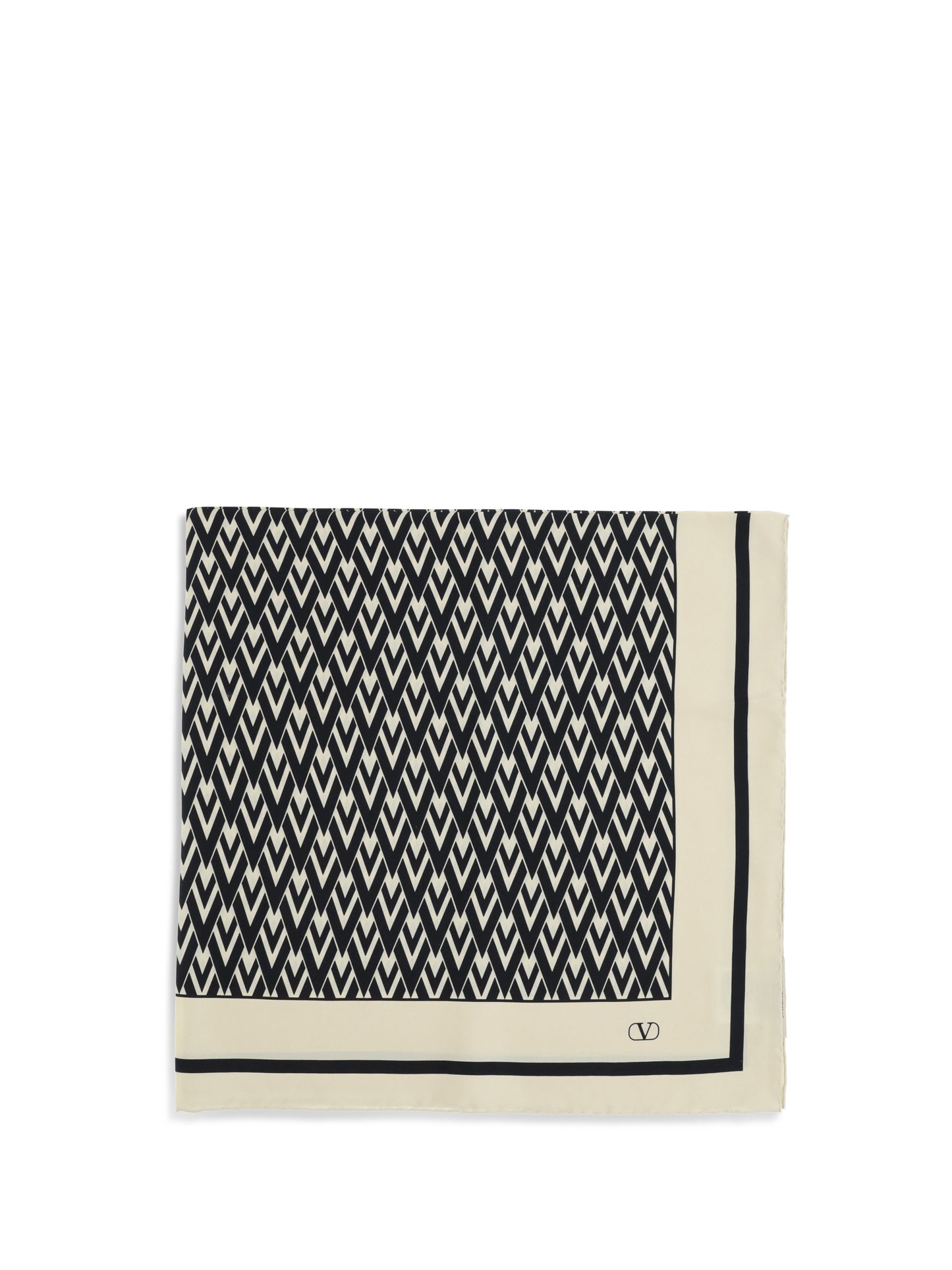 Valentino Garavani Women Silk Foulard With All-Over Monogram Print VALENTINO GARAVANI