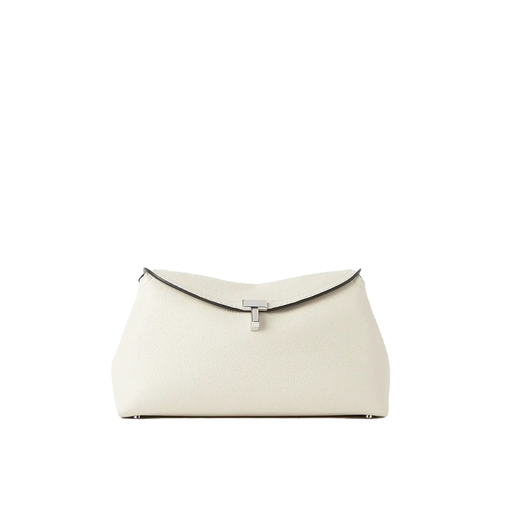 Toteme T-Lock Leather Clutch Bag Women TOTEME