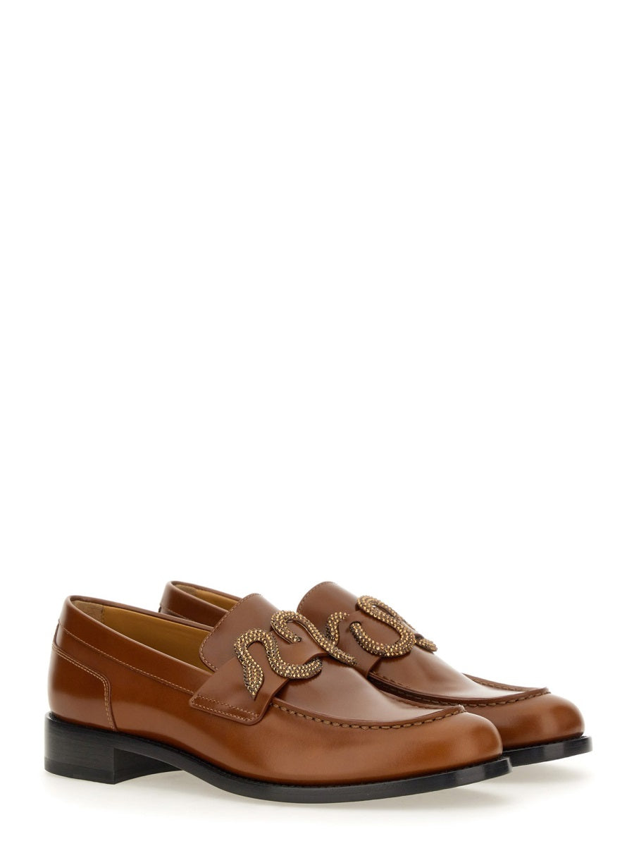 Rene Caovilla Women Leather Loafer RENE CAOVILLA