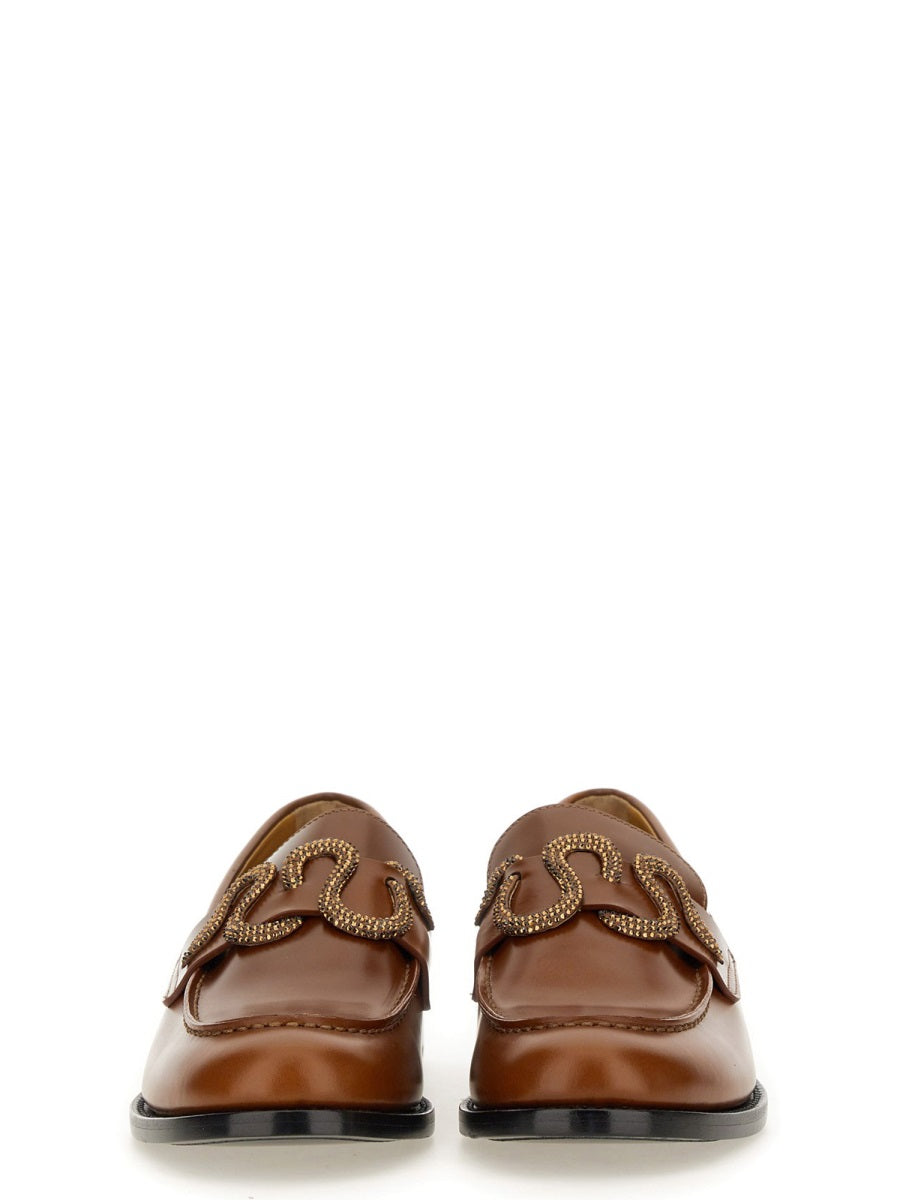 Rene Caovilla Women Leather Loafer RENE CAOVILLA