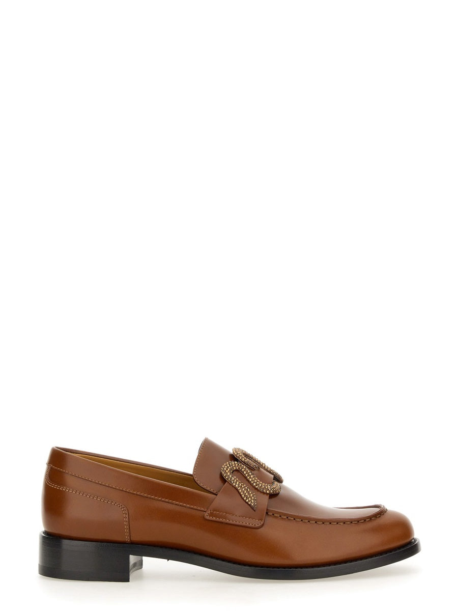 Rene Caovilla Women Leather Loafer RENE CAOVILLA