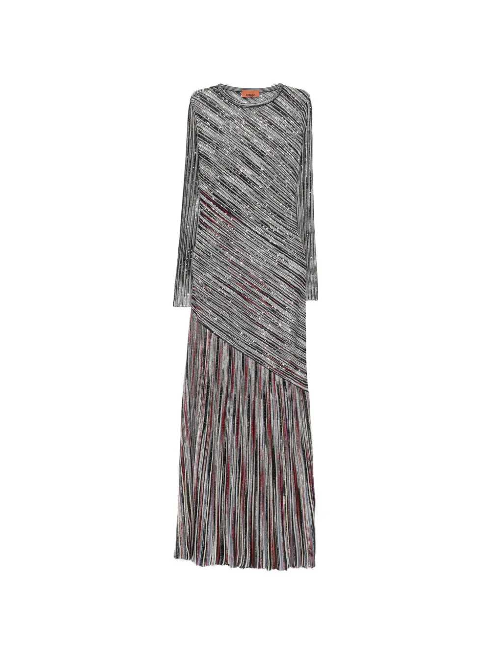 Missoni Women Long Striped Dress Embellished With Sequins MISSONI