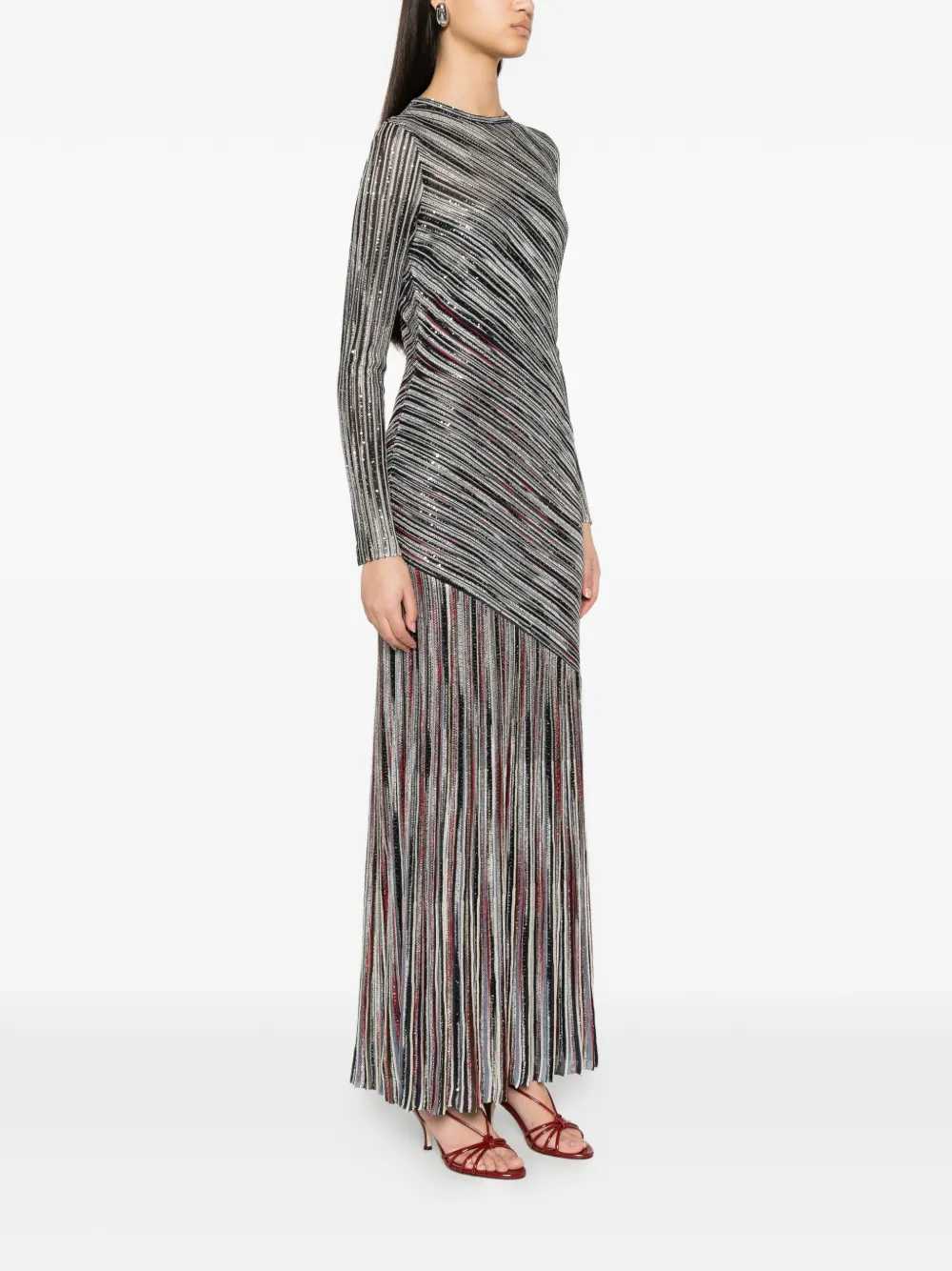 Missoni Women Long Striped Dress Embellished With Sequins MISSONI