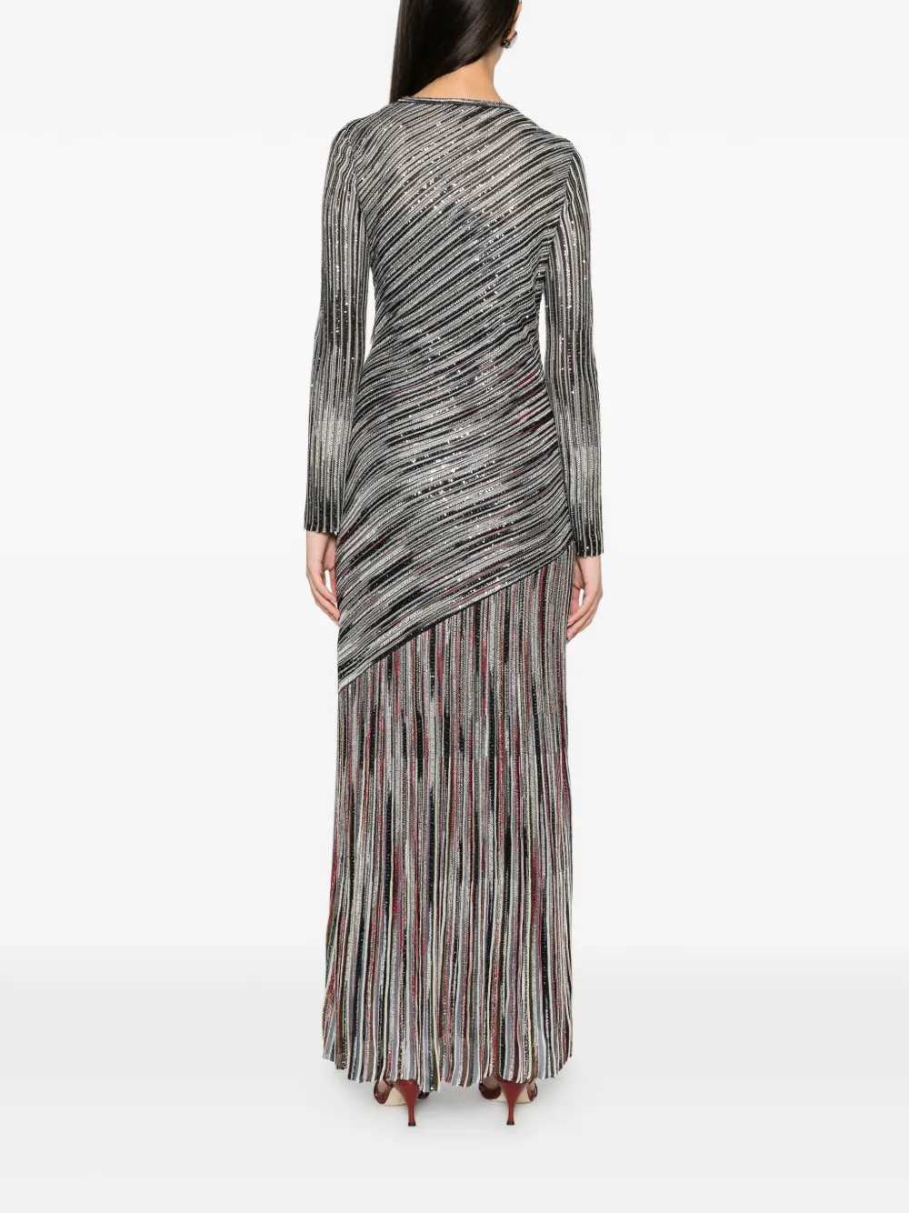 Missoni Women Long Striped Dress Embellished With Sequins MISSONI