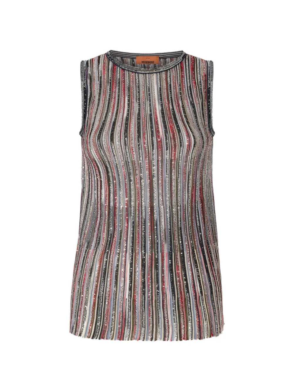 Missoni Women Striped Top Decorated With Sequins MISSONI