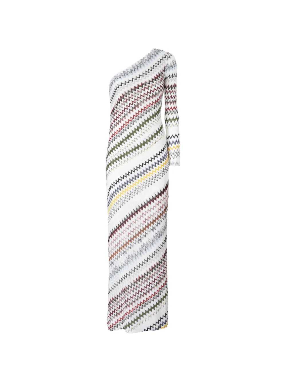 Missoni Women One-Shoulder Long Dress With Herringbone Pattern MISSONI