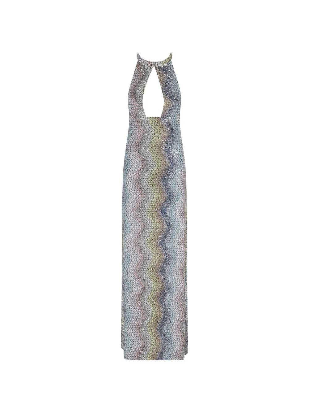 Missoni Women Long Lamé Dress With Sequins And Cutouts MISSONI