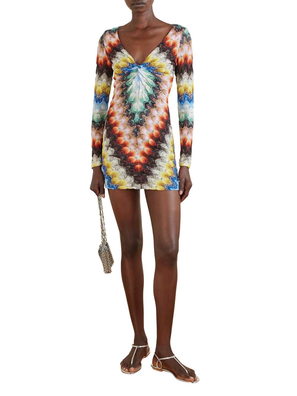 Missoni Women Metallic Crochet Mini Dress MISSONI