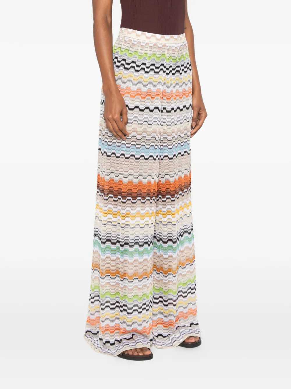 Missoni Women Zigzag Knit Palazzo Pants MISSONI