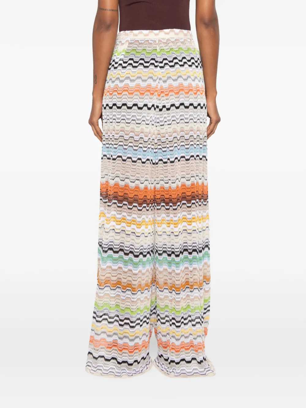 Missoni Women Zigzag Knit Palazzo Pants MISSONI