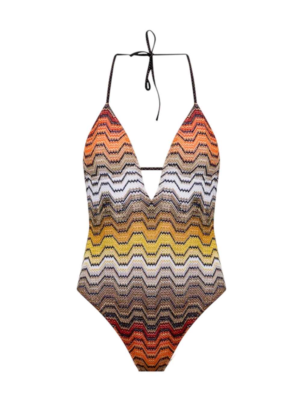 Missoni Women Halter-Neck Swimsuit With Zigzag Pattern MISSONI