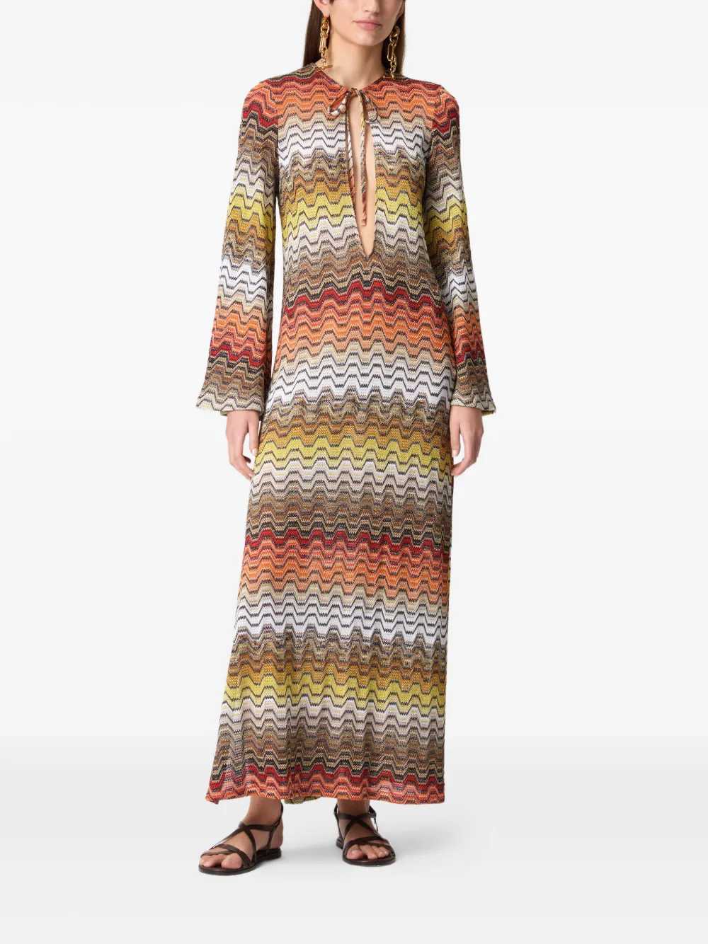 Missoni Women Long Dress With Chevron Pattern MISSONI