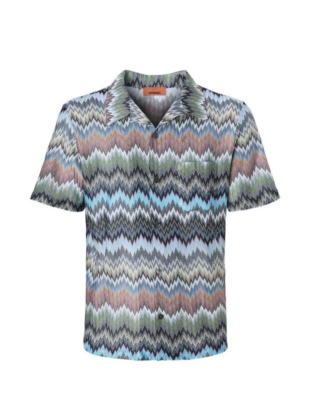 Missoni Men Short-Sleeved Zigzag Shirt MISSONI